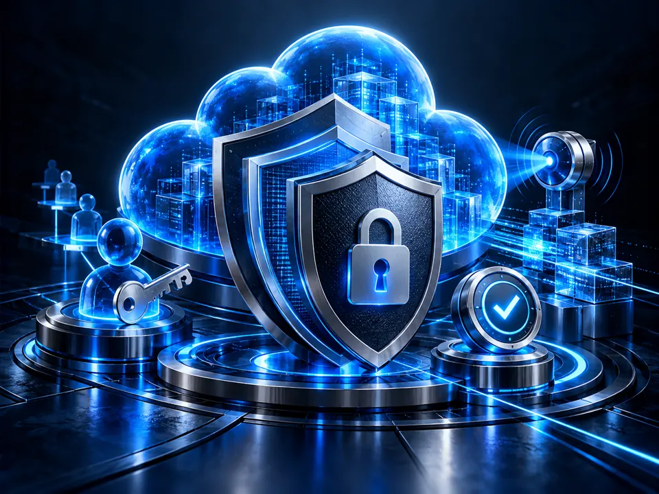 Illustration of Azure Policy governance, security guardrails, and compliance automation